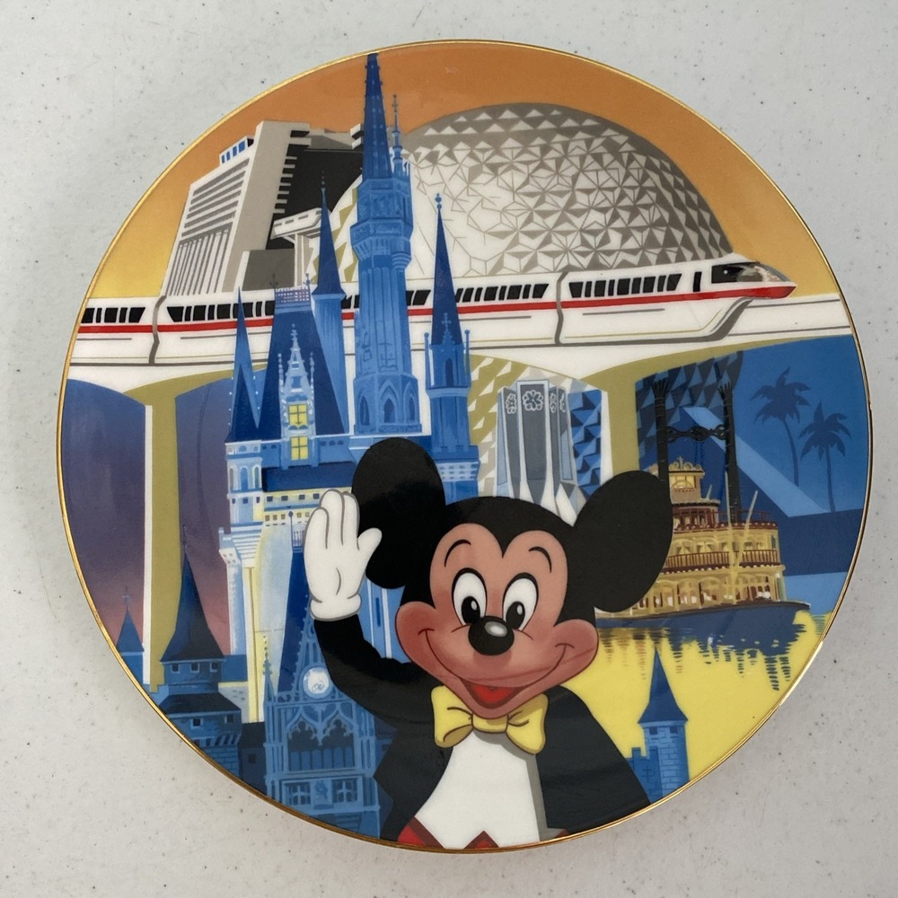 Vintage Disney World 1971-1986 15th Anniversary Ltd Edition Mickey Mouse Plate